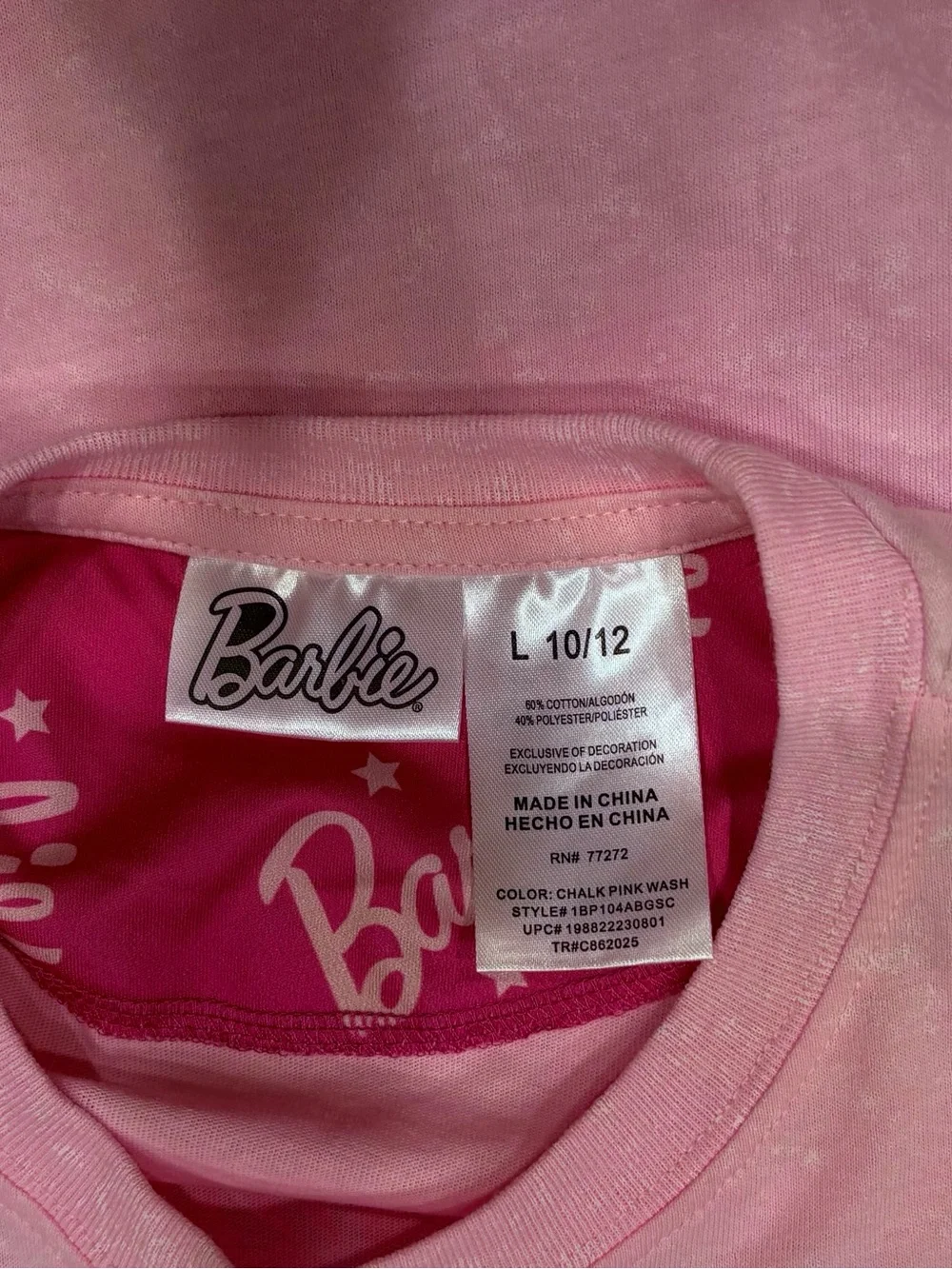 Barbie Not My First Rodeo Graphic Tee Girls Large 10/12 Pink